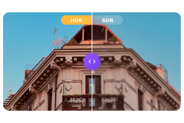Upscale SDR video to HDR standard to maximize video quality