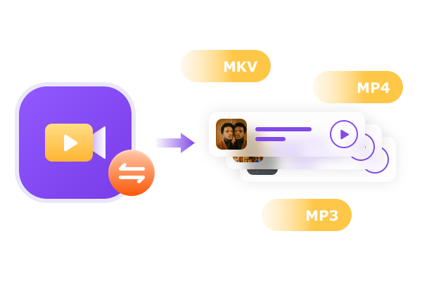 Convert Videos (up to 8K) or Audios between 1000+ Formats